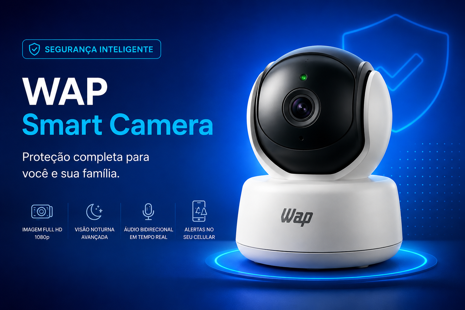 Segurança inteligente com câmera WAP