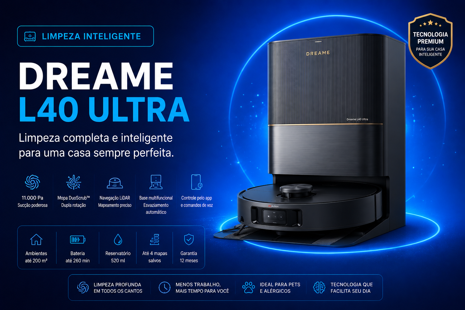 Robô Aspirador Dreame L40