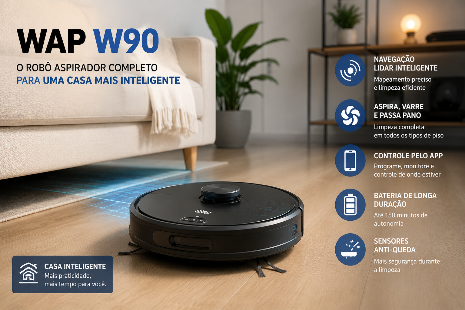 Robô Aspirador WAP W90