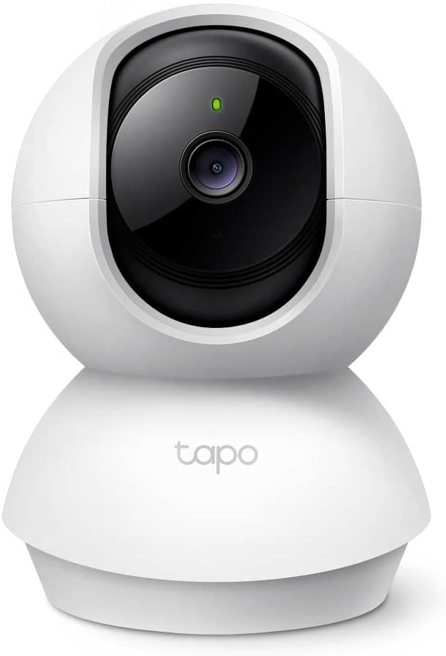 Câmera de segurança TP-Link Tapo C200, Wi-Fi 360º, 1080p Full HD, visão noturna, áudio bidirecional, detecção de movimento, compatível com Alexa, armazenamento local de 512GB e na nuvem