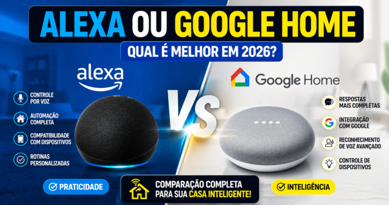 Comparação entre dispositivos Alexa e Google Home para casa inteligente