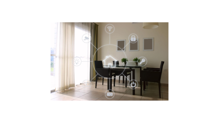 Casa inteligente com monitoramento de consumo de energia, iluminação automatizada, smart plugs e dispositivos econômicos conectados à automação residencial