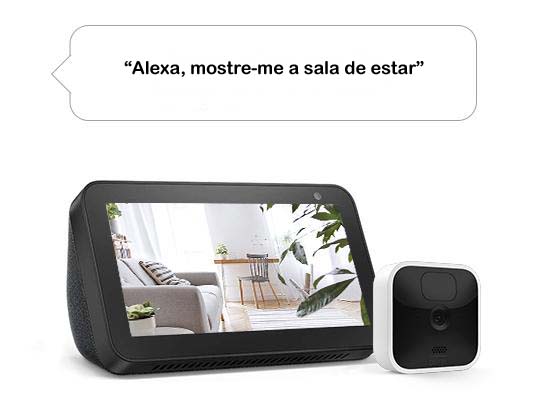 Alexa integração com câmera segurança monitoramento smart home
