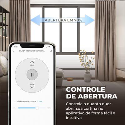 Cortina Inteligente EKAZA automatizada para casa inteligente